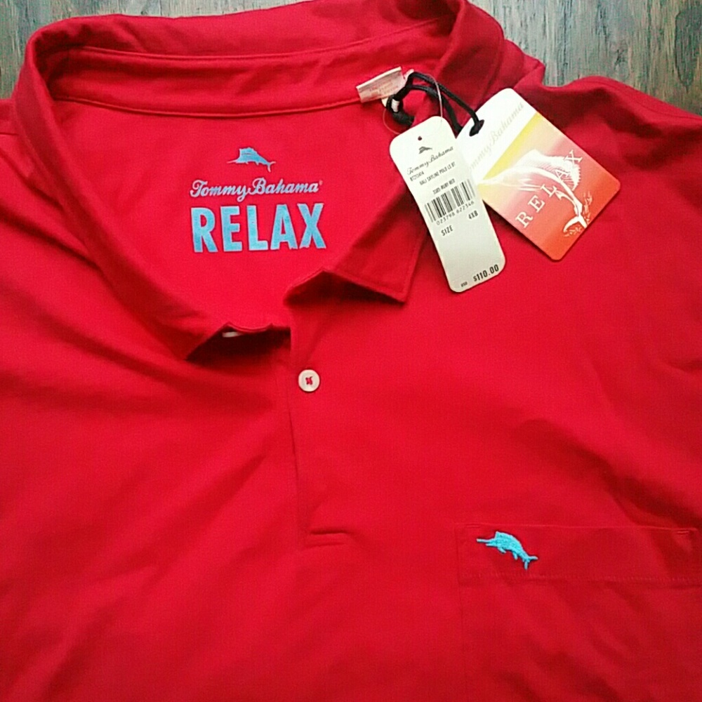 Tommy Bahama Polo Red Longsleeve 4X